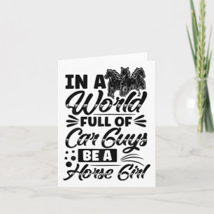 Be A Horse Girl Horseback Riding Rider Equestrian Card