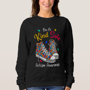 Be A K Ind Sole Autism Awareness R Ainbow Tr Endy Sweatshirt