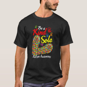 Be A Kind Sole Autism Awareness Month Puzzle Flip T-Shirt