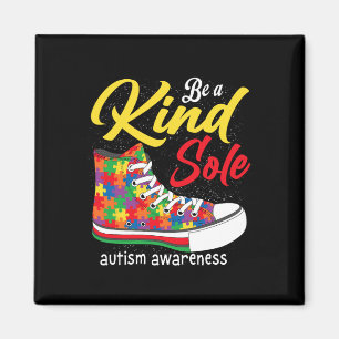 Be A Kind Sole Autism Awareness Month Shoes Puzzle Magnet