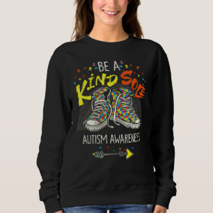 Be A Kind Sole Autism Awareness Rainbow Puzzle T Sweatshirt