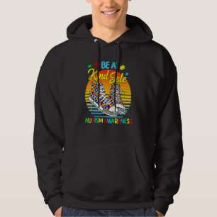 Be A Kind Sole Autism Awareness Rainbow Trendy Puz Hoodie