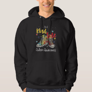 Be A Kind Sole Autism Awareness Rainbow Trendy Puz Hoodie