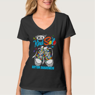 Be A Kind Sole Autism Awareness Rainbow Trendy Puz T-Shirt