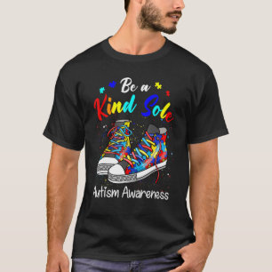 Be A Kind Sole Autism Awareness Rainbow Trendy Puz T-Shirt