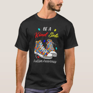 Be A Kind Sole Autism Awareness Rainbow Trendy Puz T-Shirt
