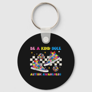 Be A Kind Sole Autism Awareness Sneaker Groovy Puz Key Ring