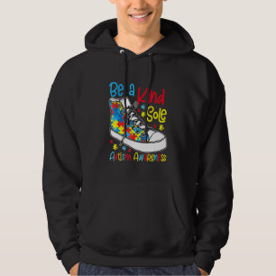 Be A Kind Sole Autism Awareness Trendy Puzzle Piec Hoodie