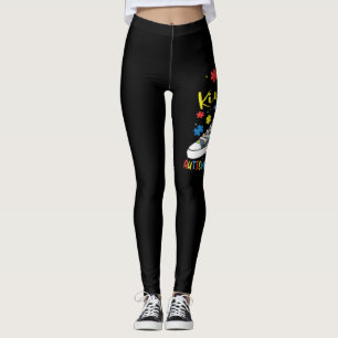 Be A Kind Sole Autism Awareness Trendy Puzzle Shoe Leggings