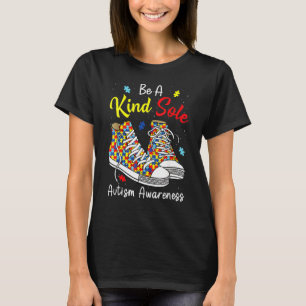 Be A Kind Sole Rainbow Trendy Puzzle Shoes Autism  T-Shirt