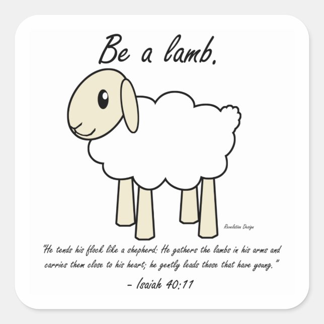 "Be a Lamb" Stickers (Front)