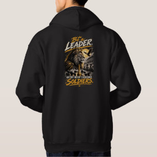 Be a Leader Crowned Lion Chess King Design Hoodie