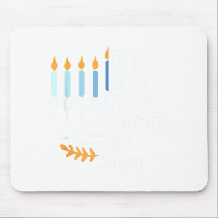 Be A Light Happy Hanukkah Menorah Jewish Gift _4 Mouse Pad