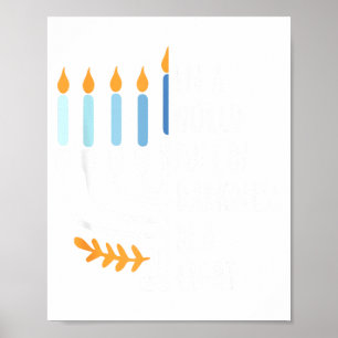 Be A Light Happy Hanukkah Menorah Jewish Gift _4 Poster