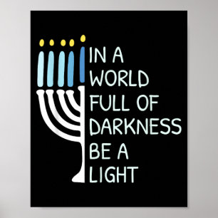 Be A Light Happy Hanukkah Poster