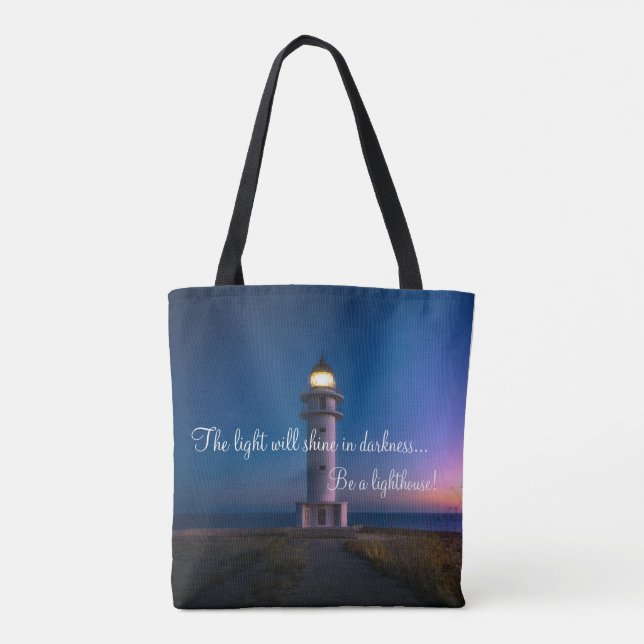 Be A Lighthouse! Tote Bag (Back)