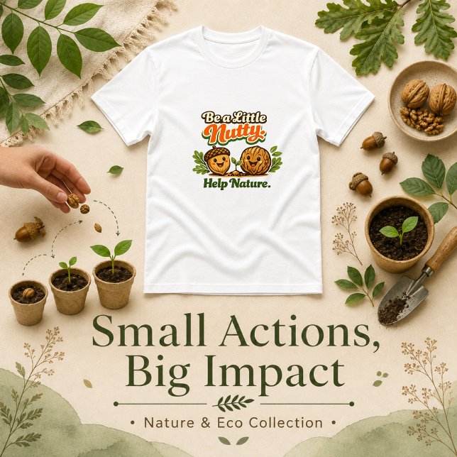 Be a Little Nutty Help Nature saying T-Shirt (Creator Uploaded)