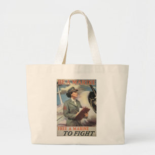 Be a Marine - Free a Marine to Fight Large Tote Bag