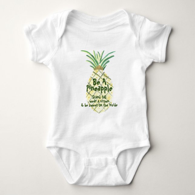 Be A Pineapple Baby Bodysuit (Front)