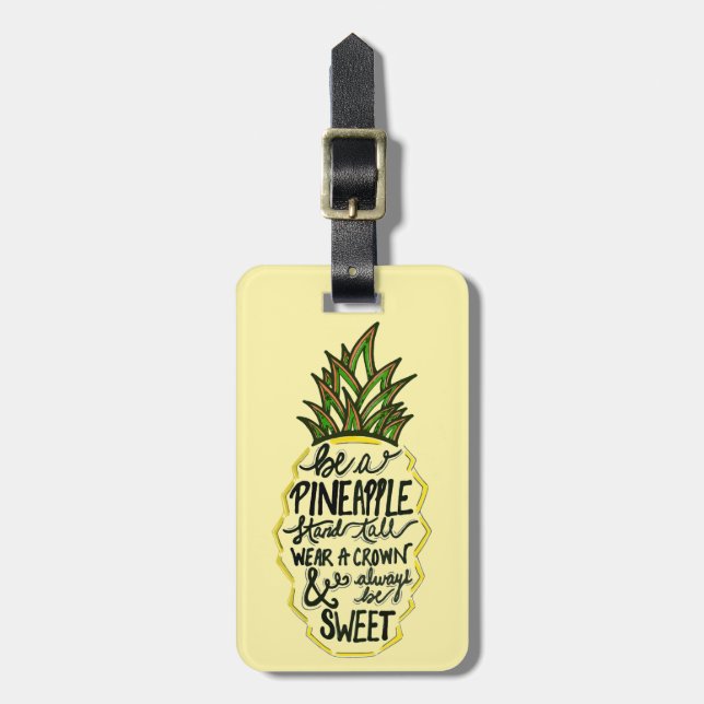 Be A Pineapple Luggage Tag (Front Vertical)