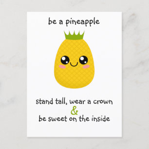 Be A Pineapple Motivational Postcard
