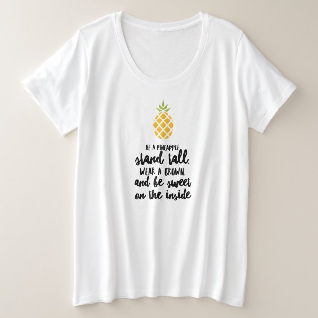 Be A Pineapple Plus-Size Basic T-Shirt Plus Size T-Shirt (Design Front)