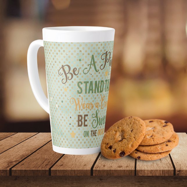 Be A Pineapple Typography  Latte Mug (Creator Uploaded)