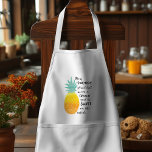Be A Pineapple Typography Quote Standard Apron<br><div class="desc">Be A Pineapple Typography Quote Apron: Presenting this illustration of a pineapple with the quote: "Be a pineapple, stand tall, wear a crown and be sweet on the inside." Remind yourself of your love for all things tropical with this fresh apron. The ideal gift for a friend, family member or...</div>