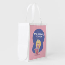 Be a princess, kick ass! - Reusable Bag