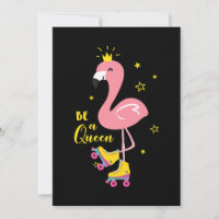 Be A Queen Pink Flamingo Skate Roller Women Girls