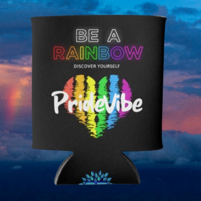 Be A Rainbow Discover Yourself by PrideVibe Can Cooler (Creator Uploaded)