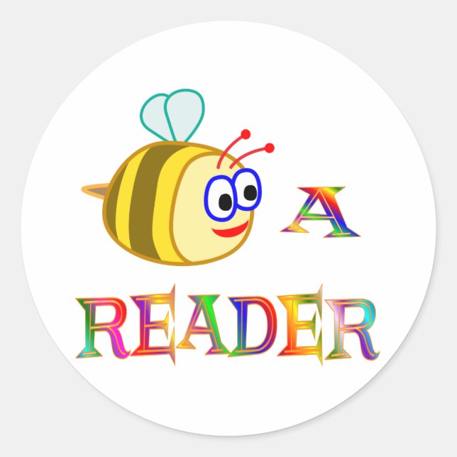 Be a Reader Classic Round Sticker (Front)