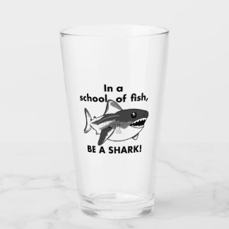 Be A Shark Glass
