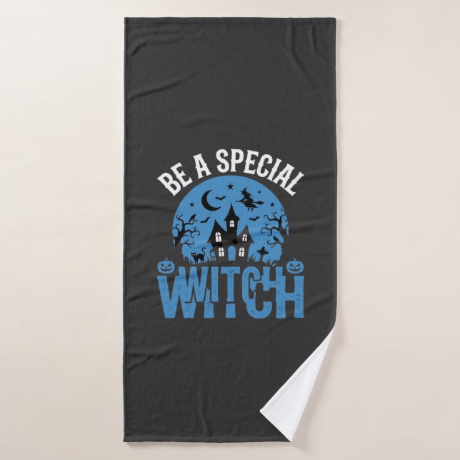 Be A Special Witch Halloween Design_1 Bath Towel (Bath Towel)