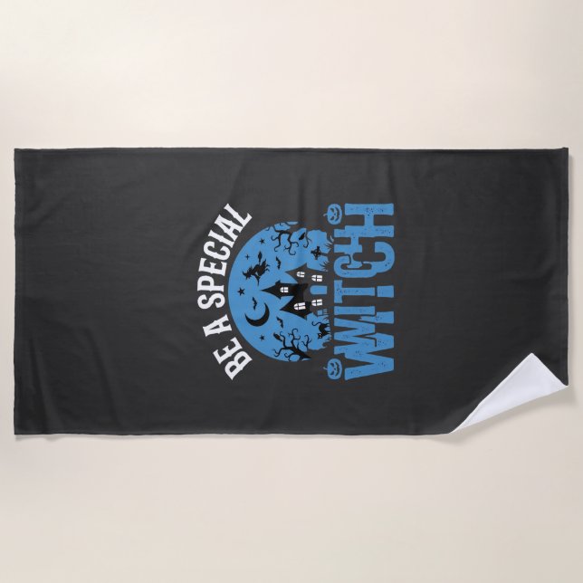 Be A Special Witch Halloween Design_1 Beach Towel (Front)