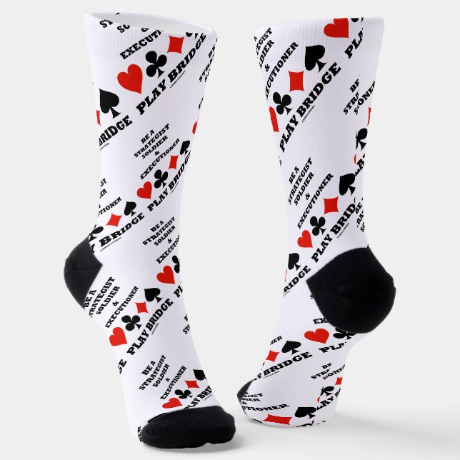 Be A Strategist Soldier & Executioner Play Bridge Socks (Angled)