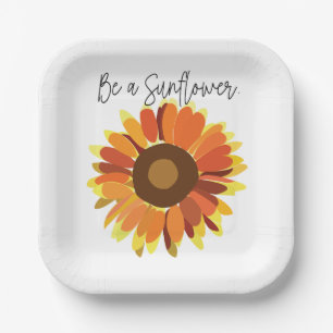 Be a Sunflower Party Paper Plate