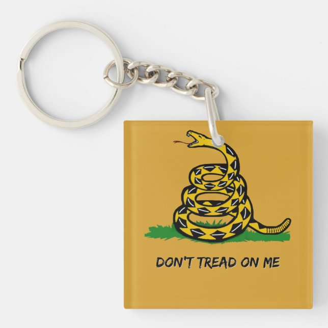 Be a true libertarian Don't tread on me  Key Ring (Front)