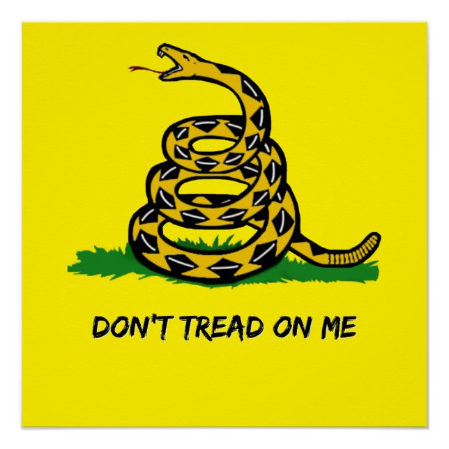 Be a true libertarian Don't walk on me Poster (Front)