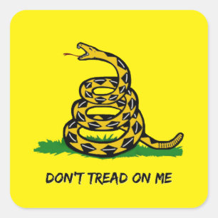 Be a true libertarian Don't walk on me Square Sticker