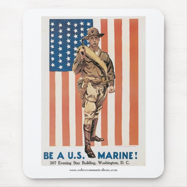 Be a U.S. Marine World War l Poster Mouse Pad (Front)