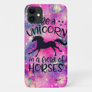 Be a unicorn in a field of horses with glitter Case-Mate iPhone case