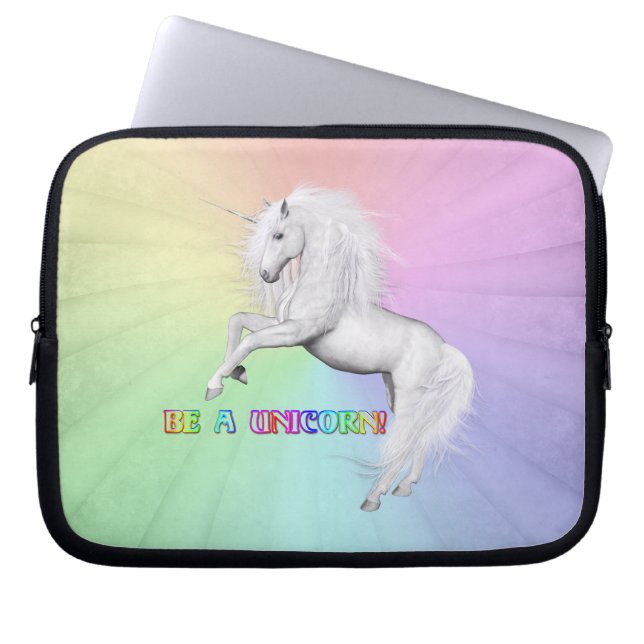 Be A Unicorn Laptop Sleeve (Front)