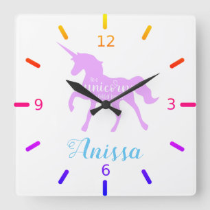 Be a Unicorn Square Wall Clock