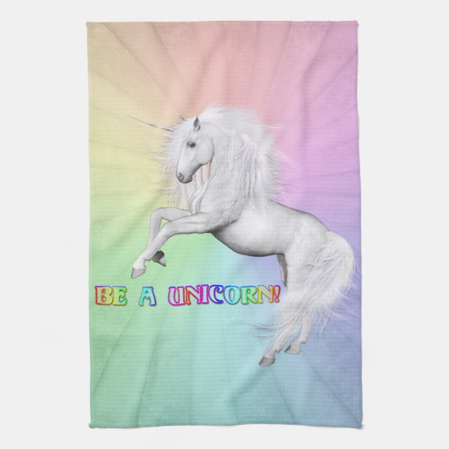 Be A Unicorn Tea Towel (Vertical)