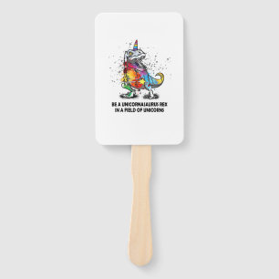 Be A Unicornasaurus Rex In A Field Of Unicorns kid Hand Fan