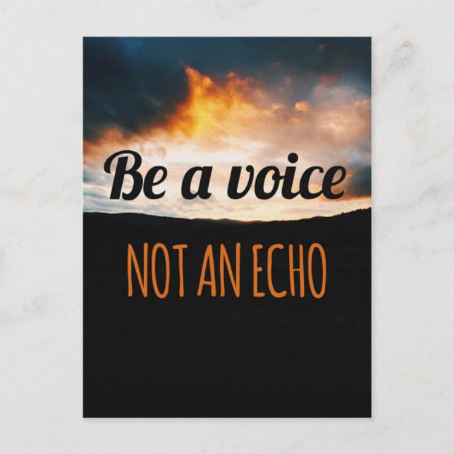 Be A Voice Quote Postcard (Front)