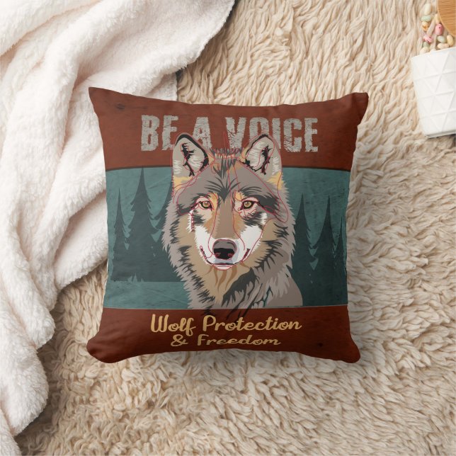 Be a Voice - Wolf Protection and Freedom Cushion (Blanket)