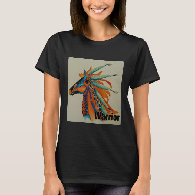 "Be a Warrior" Womens Watercolor T-Shirt (Front)