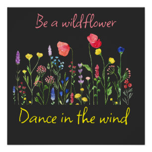 BE A WILDFLOWER BOHO   POSTER